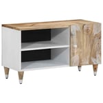 Meuble TV 80x31,5x46 cm bois massif de manguier banc TV meuble hifi vidaXL