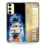 Cokitec Coque Renforcée pour Samsung Galaxy S24 Plus Manga Dragon Ball Sangoku Noir