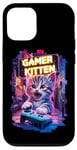 Coque pour iPhone 14 Pro Gamer Kitten Cute Gaming Jeux vidéo Cat Lover