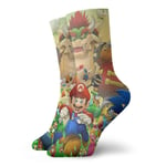 LREFON Chaussettes de Compression Su-per Mario Socks Crew Drôle Casual Unisexe Impression Cheville Sport Sock