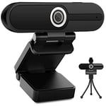 UHD 4K Webcam with Microphone: 8MP USB Computer Web Camera with Privacy Shutter and Tripod, External Webcam Pro Streaming Webcams PC Cam w/Mic Noise Reduction for Winsdows Mac OS Desktop Laptop