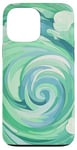 iPhone 13 Pro Max Swirl Green Color Illustration Pattern Abstract Art Case