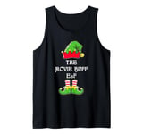 The Movie Buff Elf Christmas Humor Cinephile Elf Pajama Film Tank Top