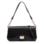 FIRENZE ARTEGIANI. Anzano Women's Crossbody Bag Genuine Leather Sauvage Finish 27.5 x 10 x 14 cm Colour: Black, Black/White, Utility