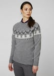 Grå Helly Hansen W Wool Knit Sweater Ull Genser