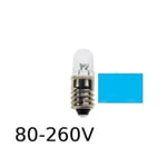 Blå LED signallampa T9x26 5lm E10 0,4W 80-260V