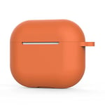 Coque de Protection en Silicone pour AirPods 3 - pour AirPods 3 [LED Avant Visible] [Charge sans Fil] Compatible avec Les AirPods 3 2021 (Oreilles, sans Mousqueton, Orange)