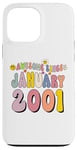 iPhone 13 Pro Max Awesome Since January 2001 Groovy 24 Years Old 24th Birthday Case