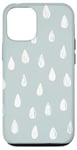 Coque pour iPhone 13 Pro White Drops Rain Boho Minimaliste