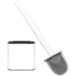 Heytea - Brosse de Toilette en Silicone, Brosse wc avec Support à séchage Rapide, Brosse de Toilettes Détachable à Manche Long, Balai wc Montage