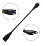 15cm Micro USB 3.0 OTG Cable Black Compatible for Galaxy Note 3 N9000 Galaxy S5