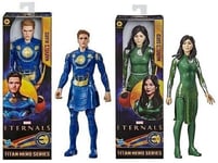 Lot 2 Figurines Marvel Avengers Titan Hero Series Ikaris & Sersi 10x30cm – B1011