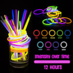 Premium Glow Sticks - Gör Neon Halsband, Armband och Armband, Blandade Färgade Ljusstavar för Barnfesttillbehör, Födelsedag, Bröllopsgåvor, 50 st