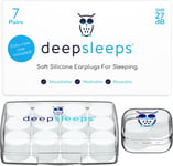 Deep Sleeps Silicone Ear Plugs for Sleeping, 7 Pairs - 1 count (Pack of 7)