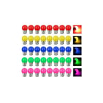 Lablanc - Lot de 40 Ampoule led Couleur B22 3W équivalente 30W 300LM ac 220V B22 Baïonnette Ampoules Guirlande Couleur led Ampoules Multicolore pour