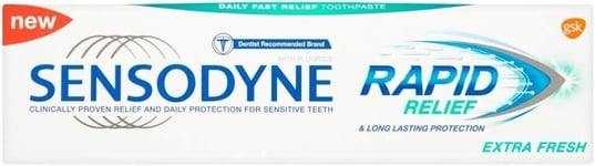 3 x Sensodyne Rapid Relief Extra Fresh Toothpaste, 100% Original