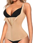 Junlan Femme Gaine Amincissante Ventre Plat Waist Shaper Training Corset Minceur Body Sculptant (Beige, XXXL)