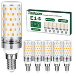 Tailcas Ampoule E14 Led Blanc Chaud, 12W (Équivalent Halogène 100W) Ampoules Culot Edison à vis E14 3000K 1000LM Non-Dimmable Sans Scintillement AC 220-240V pour, Lustres, Lampes de Chevet (Lot de 6)