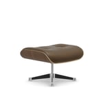 Vitra - Lounge Ottoman, White-pigmented Walnut Polished base, Leather Cat.  Leather Premium 74 - Jalkarahit - Charles & Ray Eames - Vihreä - Metalli/Puu