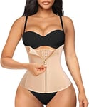 Chumian Femme Gaine Amincissant Corset Serre Taille Body Sculptant pour Ventre Plat Minceur Shapewear (Beige, L)