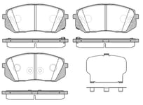 Bromsbelägg Remsa - Kia - Ceed, Optima. Hyundai - Kona