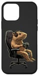 Coque pour iPhone 12 mini Capybara Gamer Casque de jeu vidéo pour adolescents et joueurs de jeux