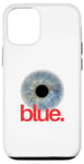 Coque pour iPhone 14 Pro Bleu look beaux yeux de glace profonde