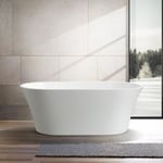 Baignoire îlot design ovale AUSTIN blanche 160 cm