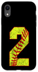 Coque pour iPhone XR Softball #2 Fast Pitch Love Softball Joueur préféré de la maman