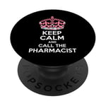 Pharmacy Tech Keep Calm Pharmacien PopSockets PopGrip Adhésif