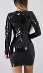 The Mistress Faux Leather Zip Up Dress (UK 16)