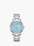 Bulova Marine Star 96P248 Women's Watch, Silver/Blue