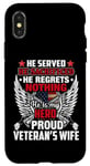 Coque pour iPhone X/XS He Is My Hero Proud Veteran's Wife American Flag Patriotic