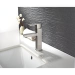 Ouyifan - Mitigeur de lavabo cascade robinet de salle de bain monté sur le pont eau chaude froide bassin mélangeur robinets lavabo lavabo,nickel