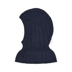 Copenhagen Colors Rib Knitted Balaclava In Merino Wool  Navy | Marinblå | 53/54 cm