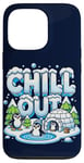 Coque pour iPhone 13 Pro Antarctique Pingouin Lover Chill Out Cute Winter Pingouin Igloo