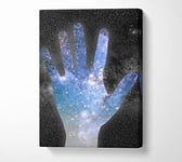 Hand Of God Canvas Print Wall Art - Small 14 x 20 Inches