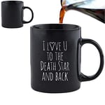 Acen Merchandise Star Wars inspiré – I Love You to The étoile de la Mort et du Dos – Magic Morphing Mug – Cadeau idéal pour Toutes Les Occasions