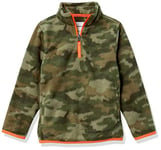 Amazon Essentials Veste Zippée 1/4 en Molleton Polaire Garçon, Vert Motif Camouflage, 4 Ans