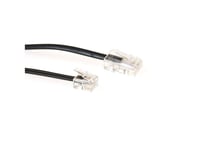 Act Black 10 Meter Flat Telephone Cable With Rj11 And Rj45 Connectors. Rj45-Rj11 Cable Black 10.00M (Td5311)