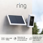 Camera Exterieure Pro Solaire(Stick Up Cam Pro)|Camera De Surveillance Solaire Wifi Avec Video Hdr 1080P,Detection De Mouvements 3D|Essai Protect 30 J. Gratuit