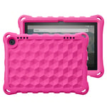 MoKo Case Fits Kindle Fire HD 8 & 8 Plus Tablet (10th Generation, 2020 Release), Kids Shock Proof Square Light Weight Protective Cover - Magenta