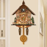 Gojoy - Horloge coucou traditionnelle de la Forêt-Noire antique Pendule à quartz Horloge murale pour salon, chambre à coucher, bureau, cuisine, lieu