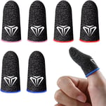 Finger Sleeve, Gant Gamer, Mobile Phone Game Sleeve Finger, Anti-Transpiration Respirant Finger Manches Écran Tactile Tir Et Visée Sensibles - Finger Manches, 6 Pièce[One142384]