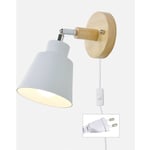 Applique Murale Avec Interrupteur Marche Et Prise Lampe De Chevet Moderne Vintage Macaron Applique Murale E27 Bois Applique Murale Convient Pour