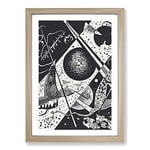 Big Box Art Small Worlds Vi by Wassily Kandinsky Framed Wall Art Picture Print Ready to Hang, Oak A2 (62 x 45 cm)