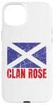 Coque pour iPhone 15 Plus Clan Rose Tartan Nom de famille écossais Scotland Pride