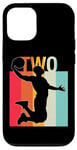 Coque pour iPhone 12/12 Pro Cadeau rétro joueur de basket-ball 2 ans pour hommes, garçons et enfants