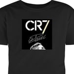 Barn-T-shirt | Bekväm T-shirt för Barn CR7 Ronaldo svart 9-11 År