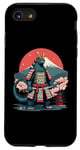 Coque pour iPhone SE (2020) / 7 / 8 Kaiju Samurai Warrior Retro Art japonais Mount Fuji Japon